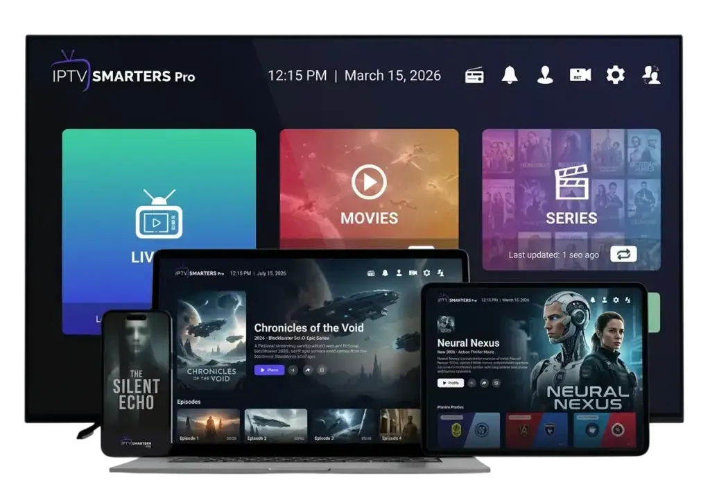 Rubriques films et séries sur plusieurs écrans, un critère pour choisir TiviMate ou IPTV Smarters Pro